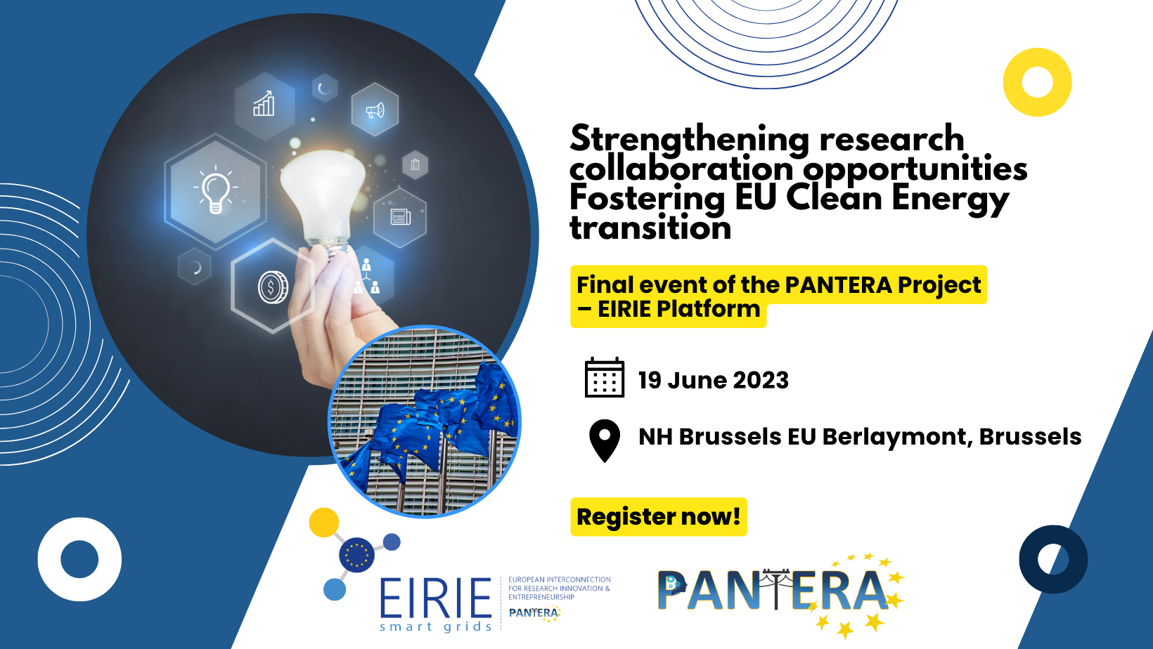 Strengthening research collaboration opportunities fostering the EU Clean Energy transition - Final event of H2020 PANTERA Project