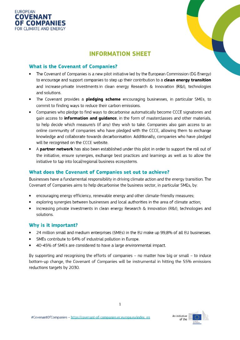 CCCE Information Sheet